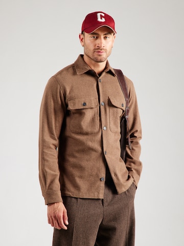 JACK & JONES Средняя посадка Рубашка 'JPRRAYLE' в Коричневый: спереди