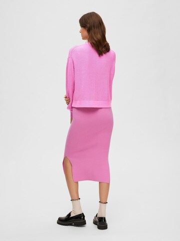 SELECTED FEMME Knit Cardigan 'Sinna' in Pink