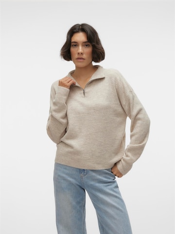 VERO MODA Sweater 'ELLYLEFILE' in Beige