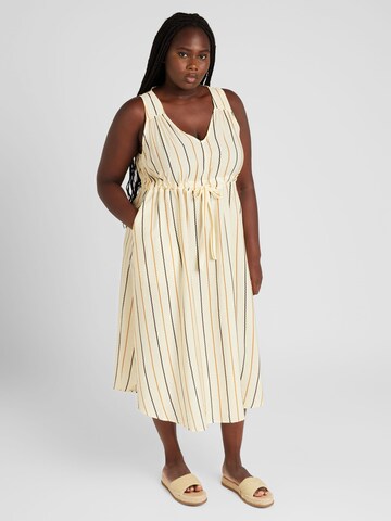 Robe 'Lina' ABOUT YOU Curvy en jaune : devant