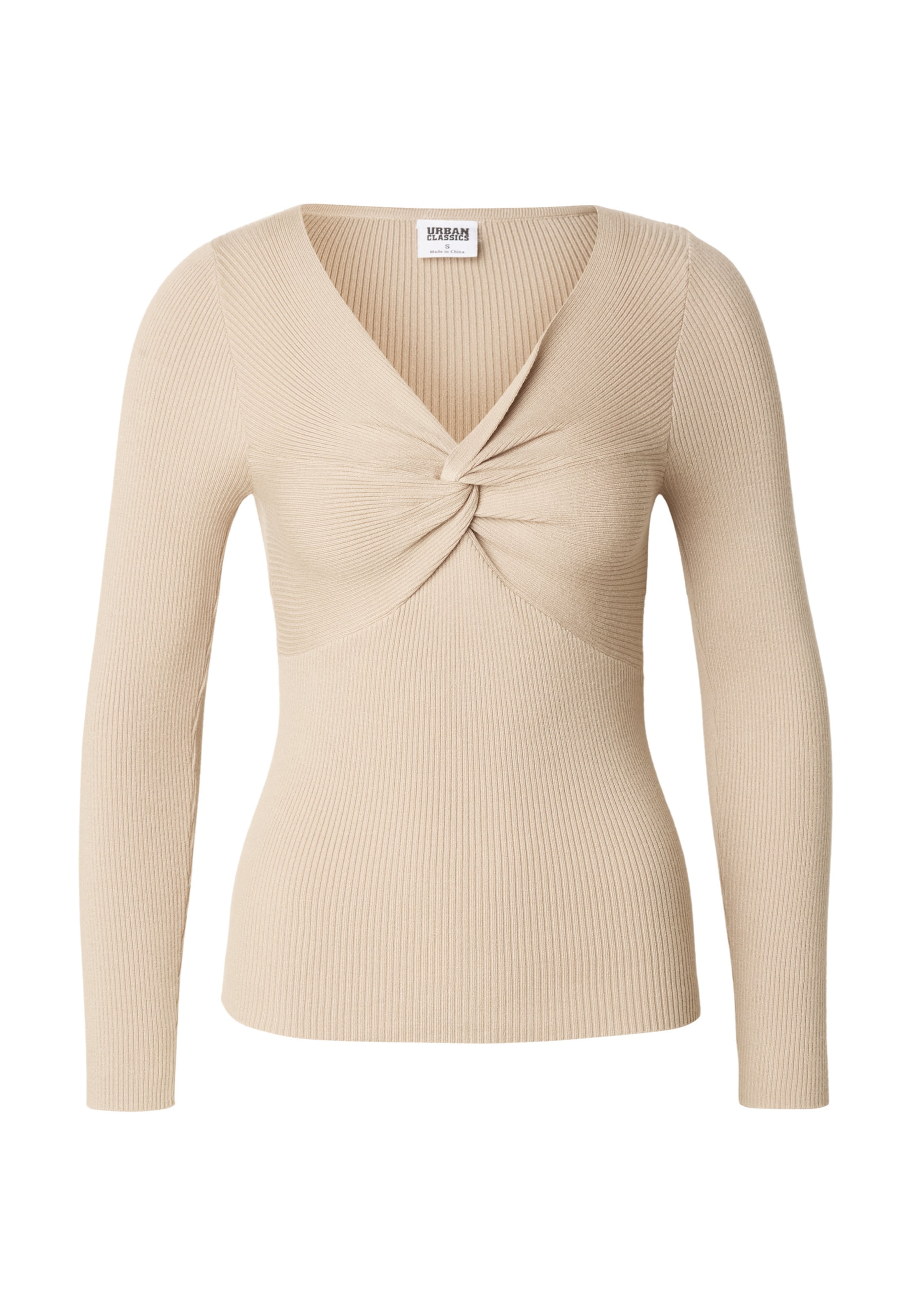 Urban Classics Trui in Beige: voorkant