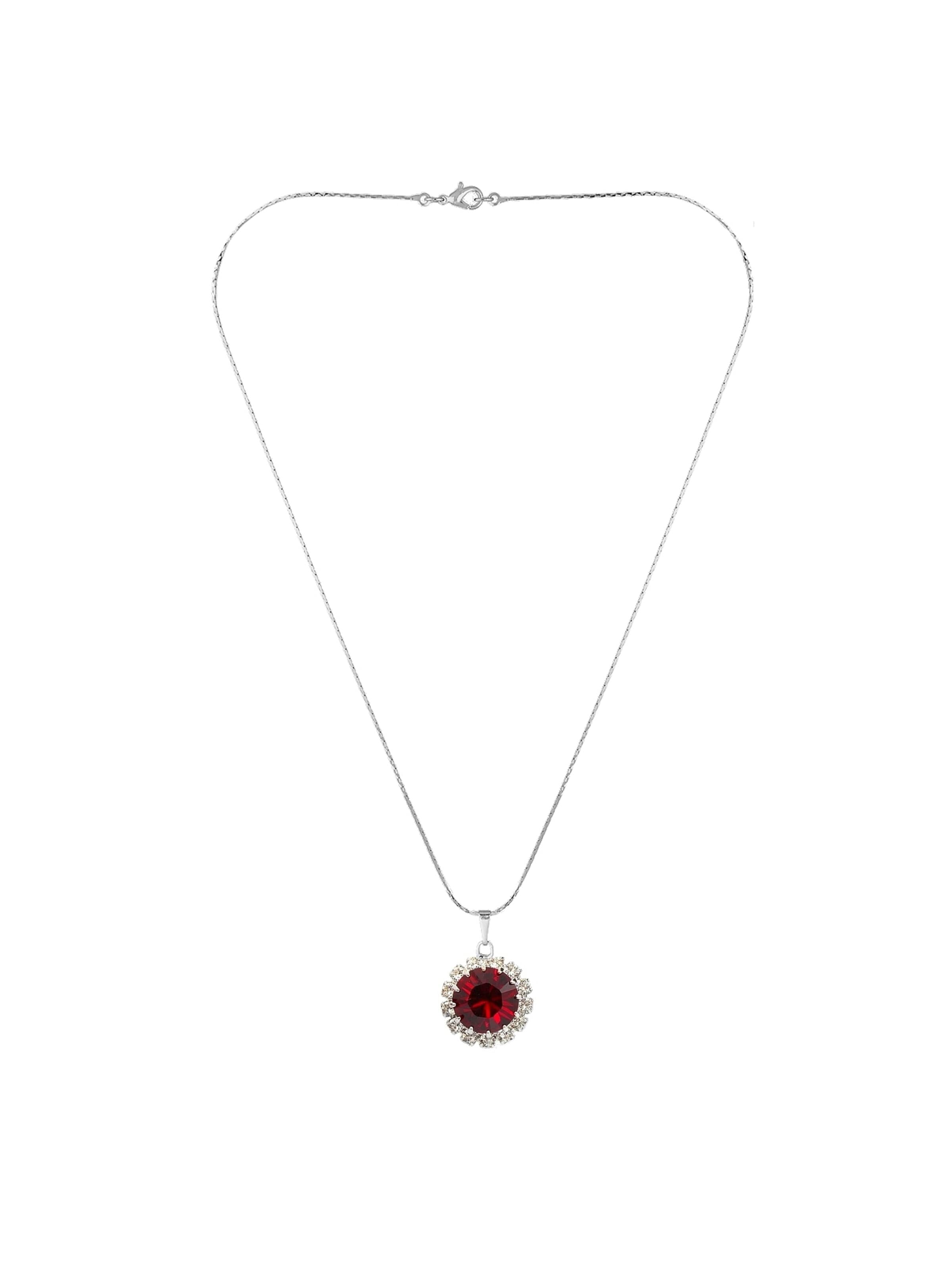 EXCLUSIVE EDITION Řetízek 'Saton adorned with Swarovski crystals' – červená