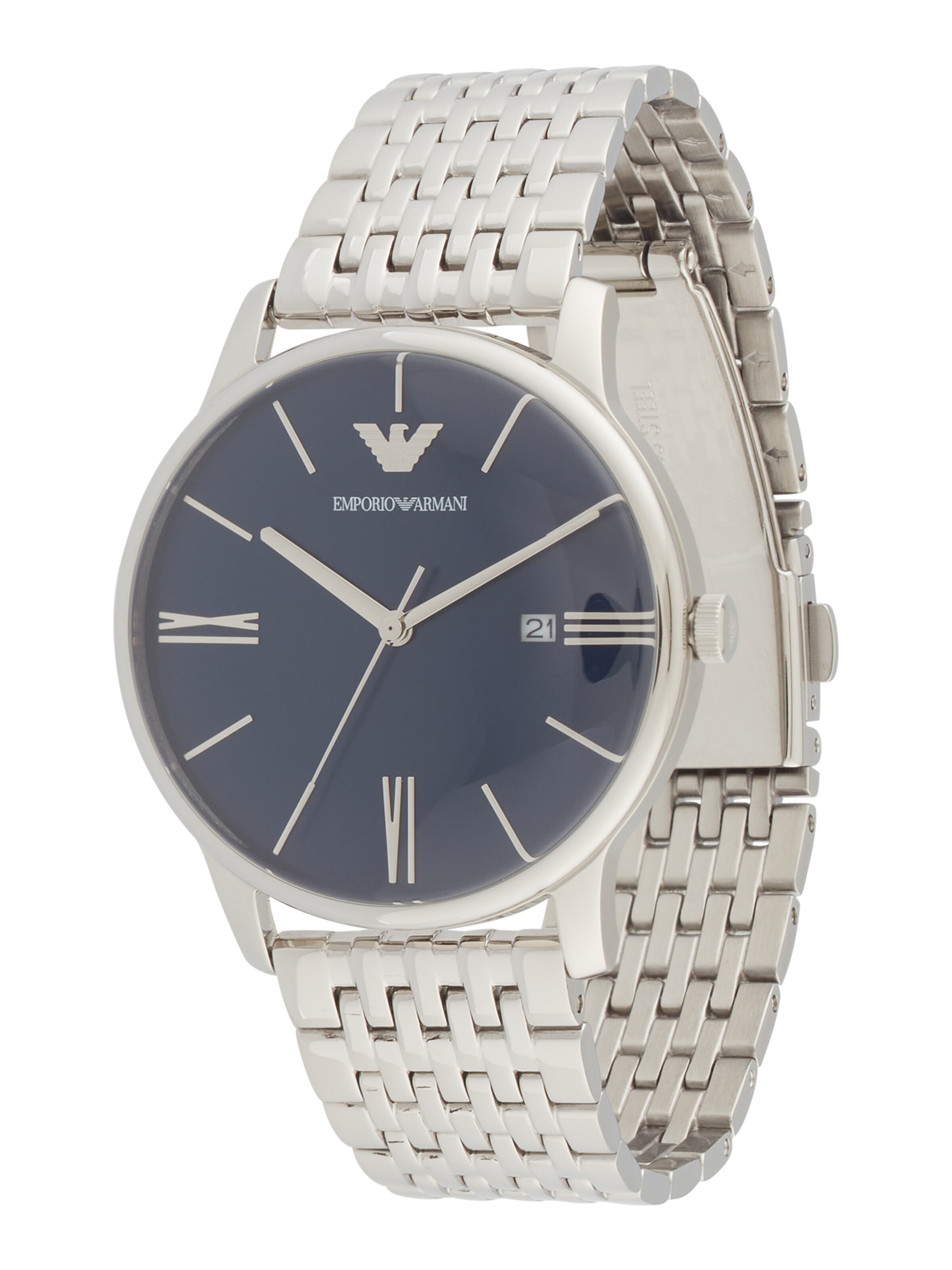 Emporio Armani - Reloj analógico en plata: frente