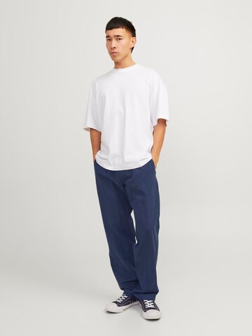 JACK & JONES Regularen Hlače z naborki 'Kane Summer' | modra barva