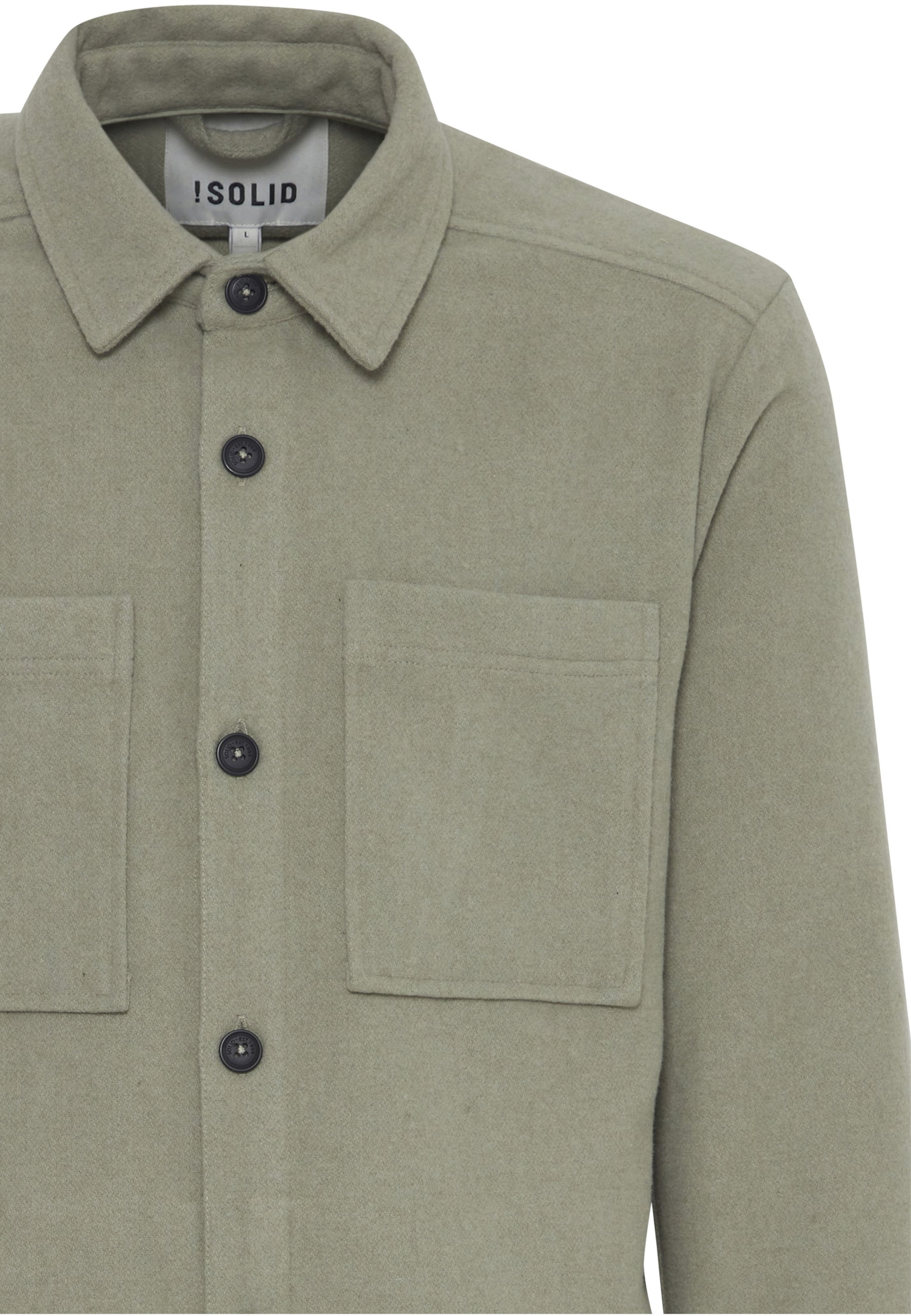 Coupe regular Chemise !Solid en vert : devant