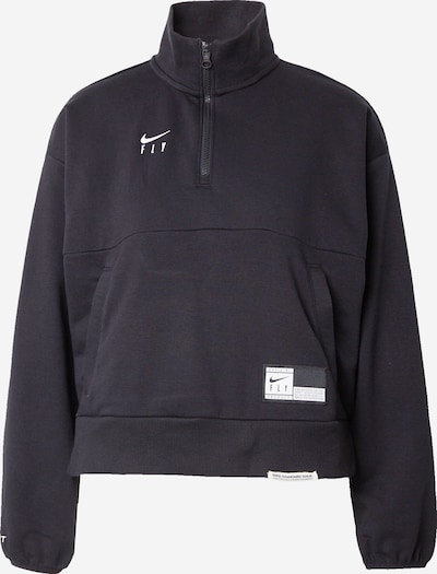 NIKE Sweatshirt de desporto 'NOVELTY' em preto / branco, Vista do produto