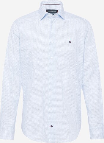 Tommy Hilfiger Tailored Средняя посадка Рубашка в Синий: спереди