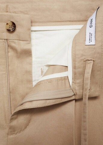 MANGO MAN Slim fit Pleated Pants 'Sorbet' in Beige