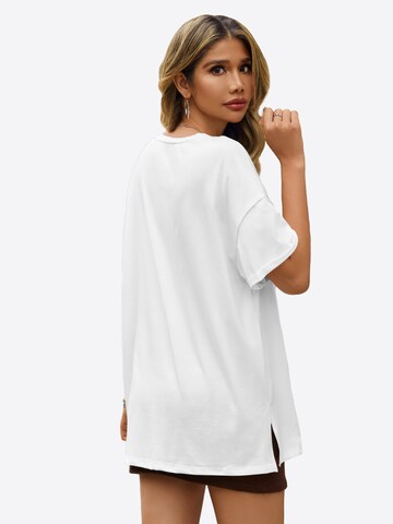 Tricou supradimensional de la Imily Bela pe alb: spate