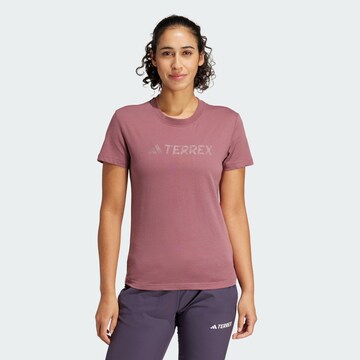ADIDAS TERREX Performance shirt in Pink: front