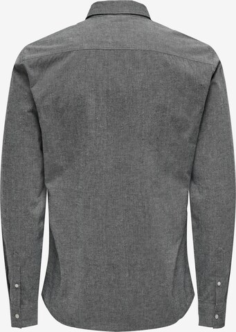 Coupe slim Chemise 'TORP' Only & Sons en gris