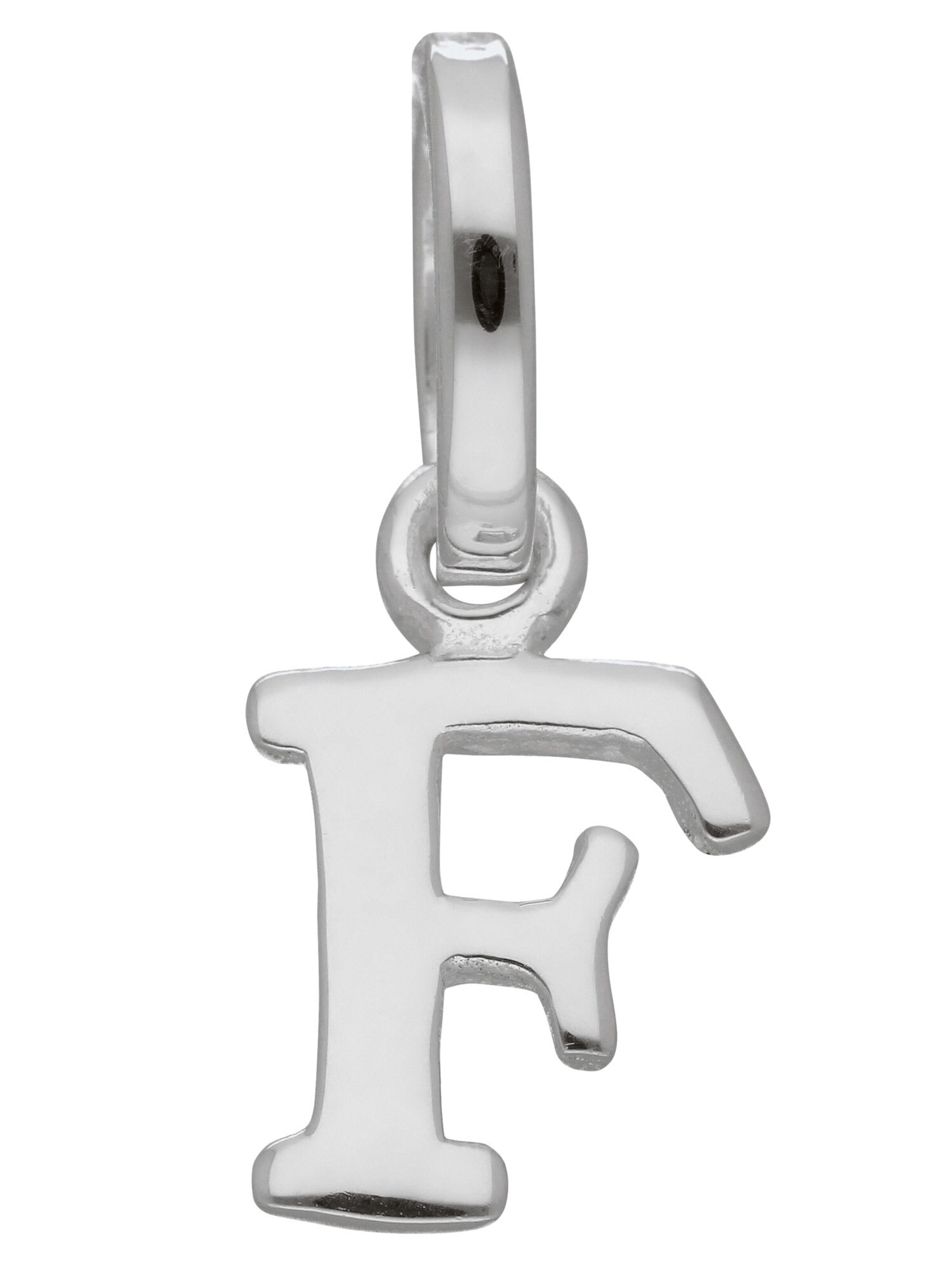 Adelia´s Pendant 'F' in Silver: front