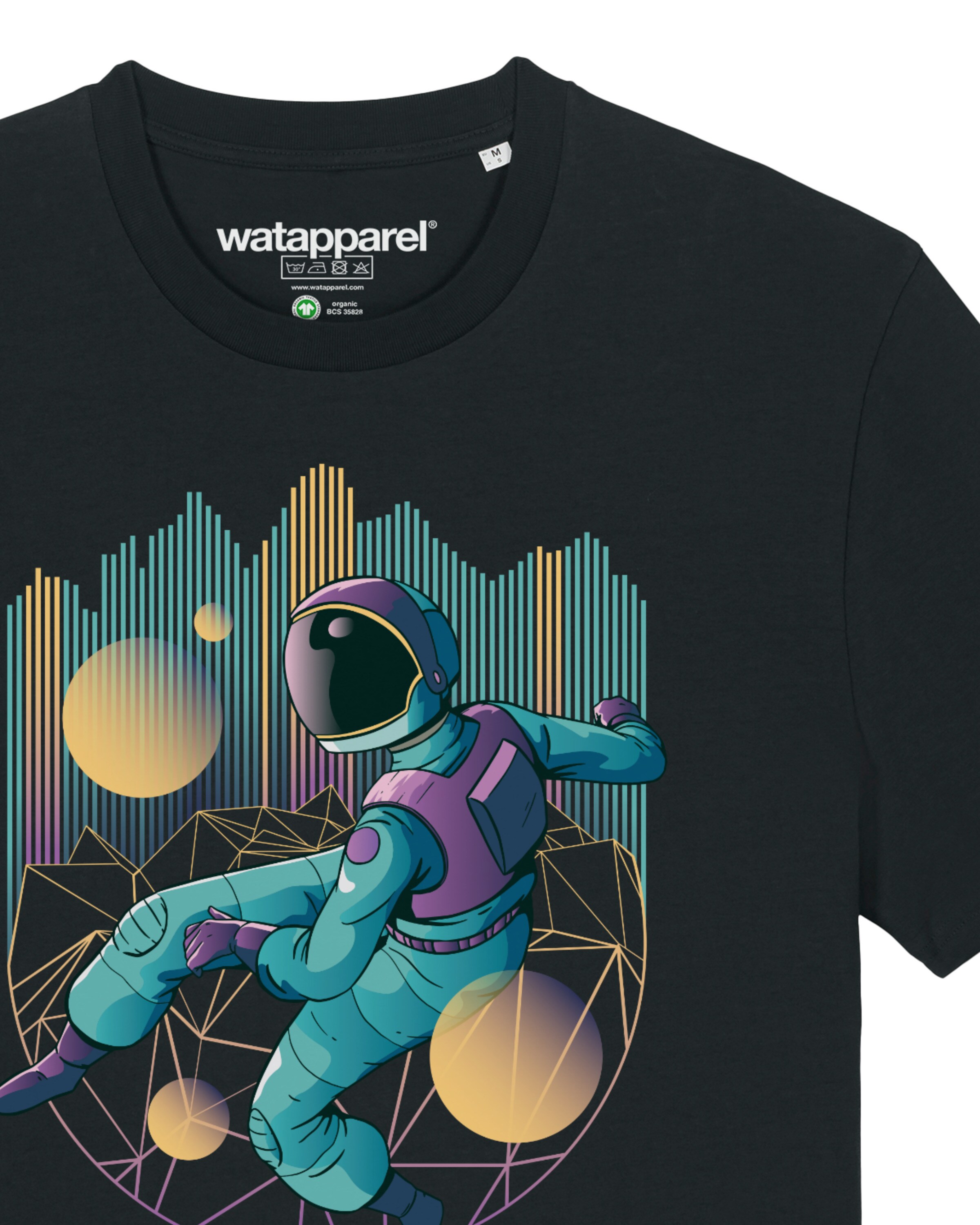 Watapparel Shirt 'Techno Astronaut' in Zwart