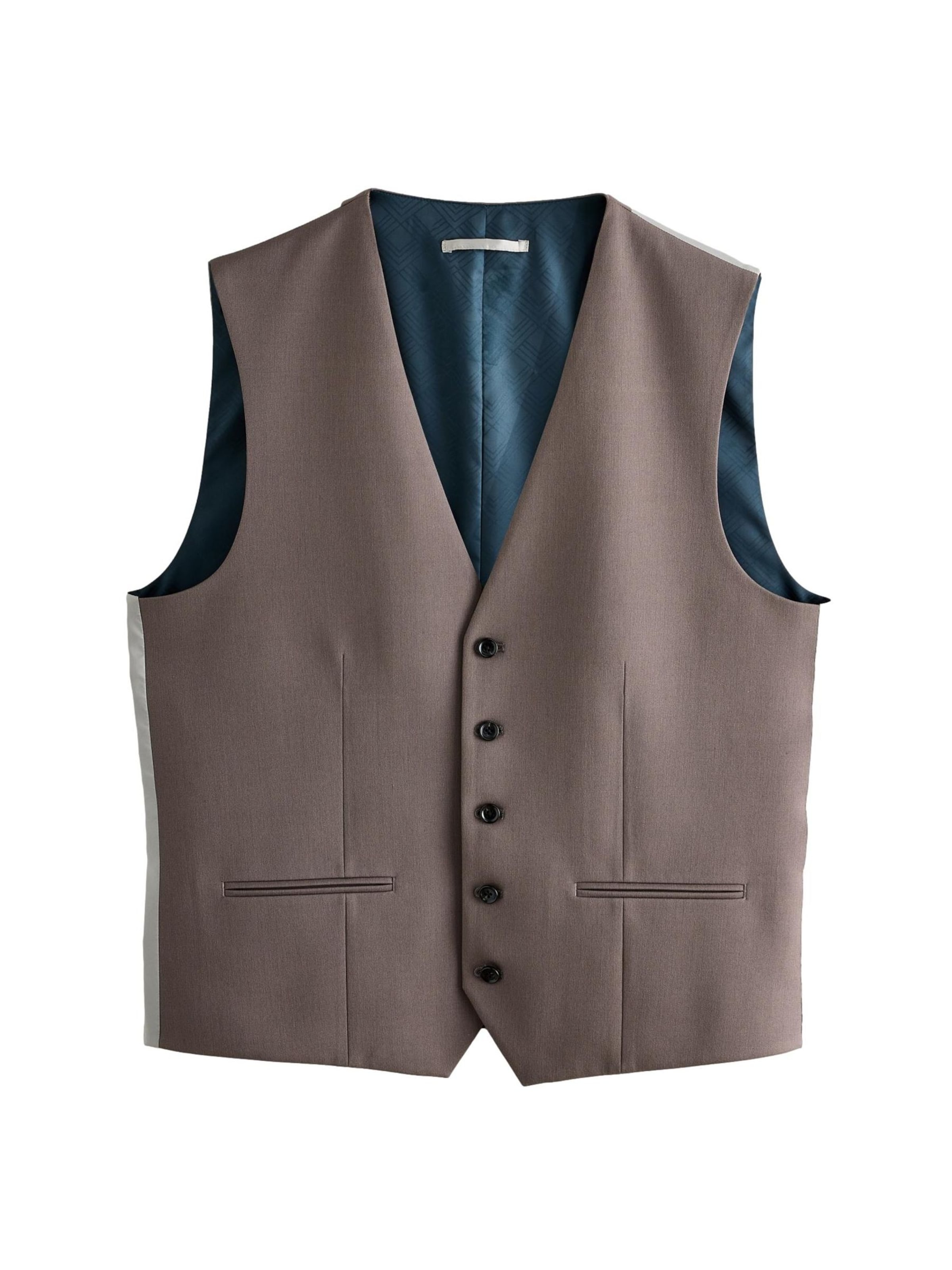 Next Suit Vest 'Motionflex' in Brown: front