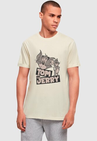 T-Shirt 'Tom and Jerry - Cartoon' ABSOLUTE CULT en beige : devant