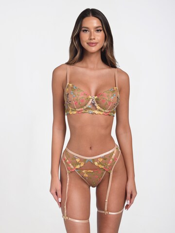 Orchibelle Bustier Wäsche-Sets in Grün