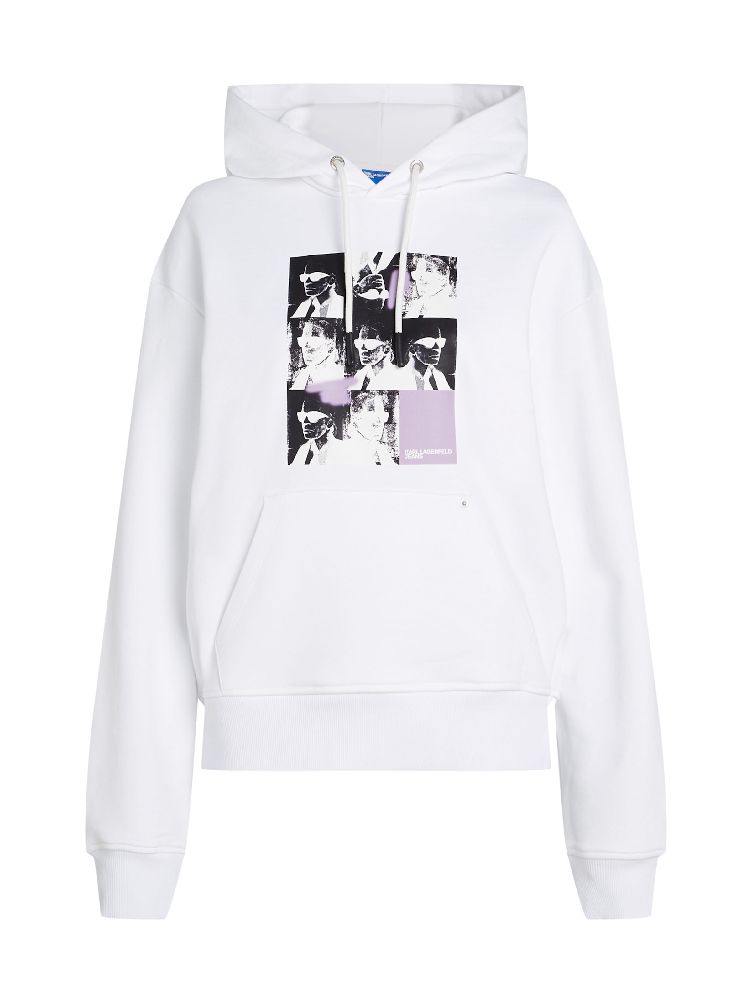 KARL LAGERFELD JEANS Mikina – bílá: přední strana