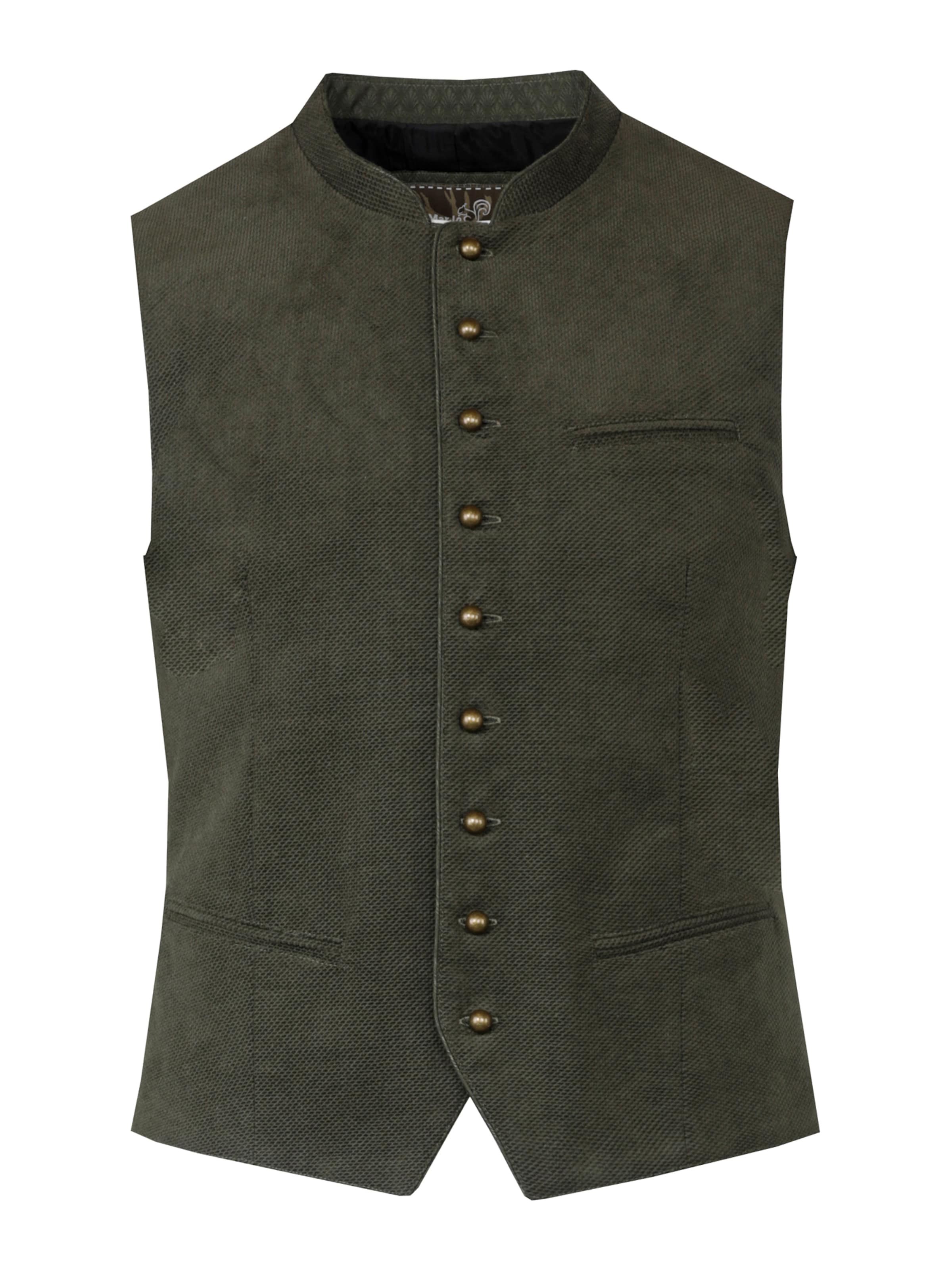 MARJO Kamizelka ludowa 'Buchbrunn' w kolorze zielony: przód