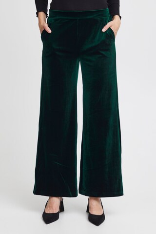 Fransa Wide leg Pants 'Donna' in Green: front