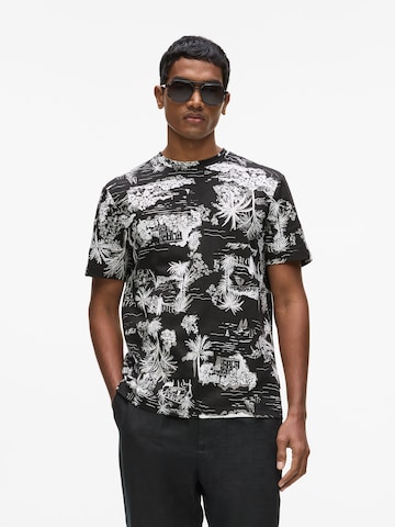 Karl Lagerfeld Тениска в черно: отпред