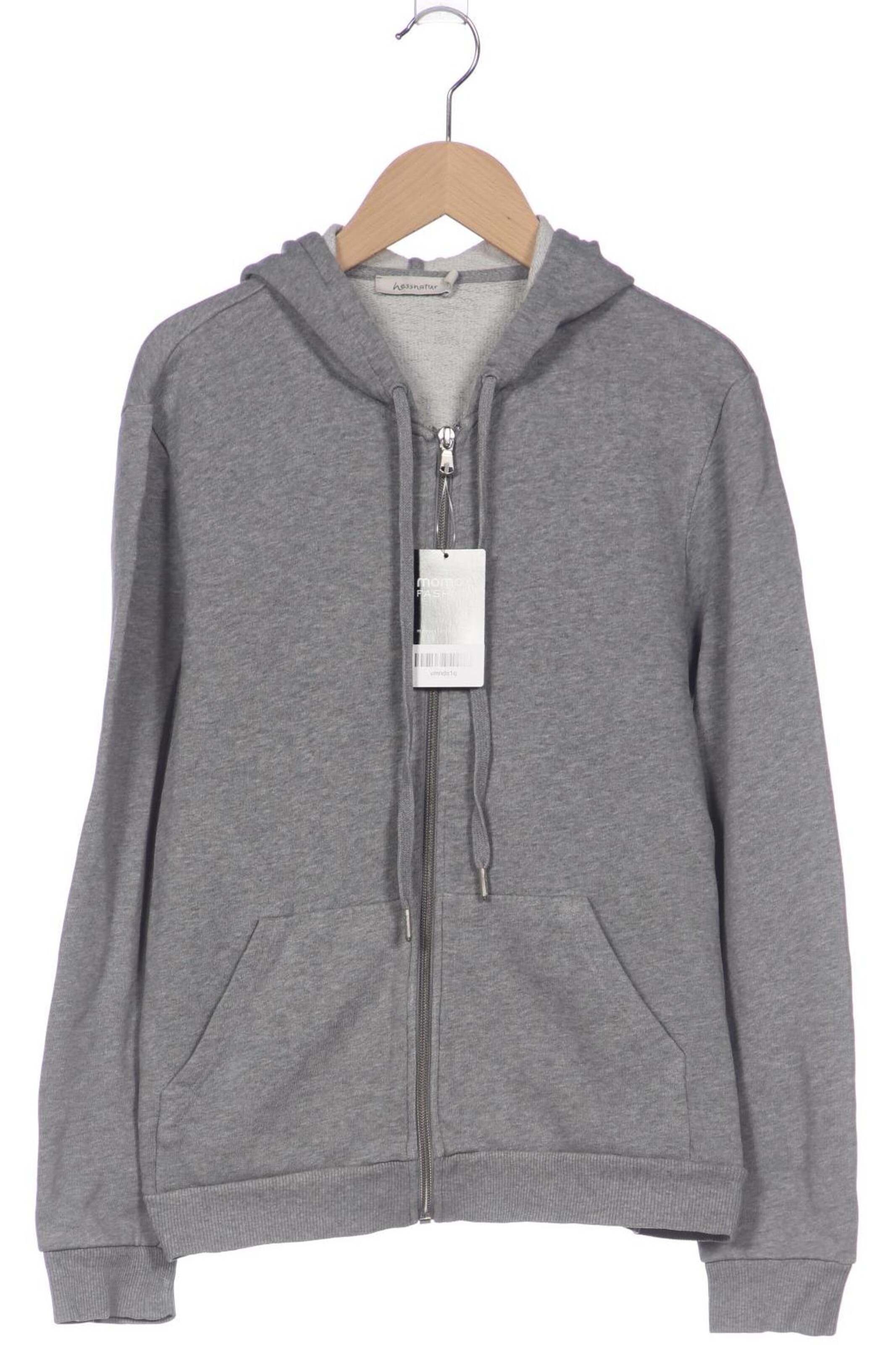 hessnatur Kapuzenpullover XS in Grau: Vorderseite