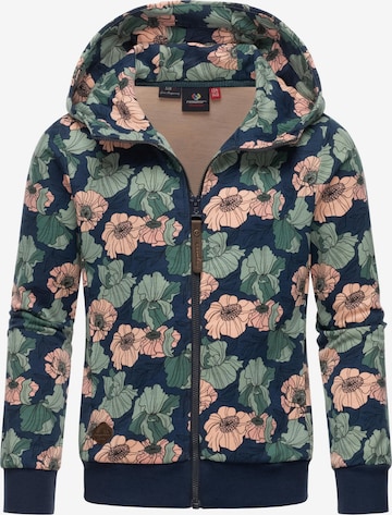 Ragwear Zip-Up Hoodie 'Agneska Freesia' in Green: front