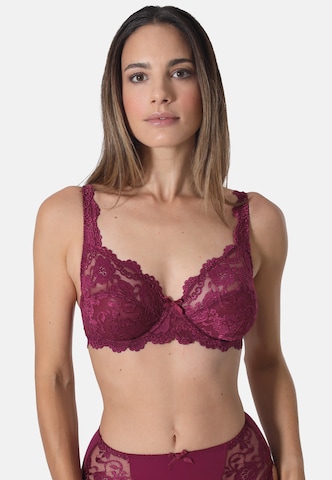sassa Triangle Bra 'Sassa CLASSIC LACE' in Red: front