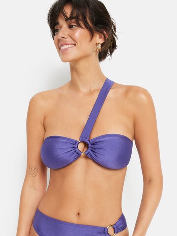 LSCN by LASCANA Bandeau Bikinitop 'Baila' in Lila: Vorderseite