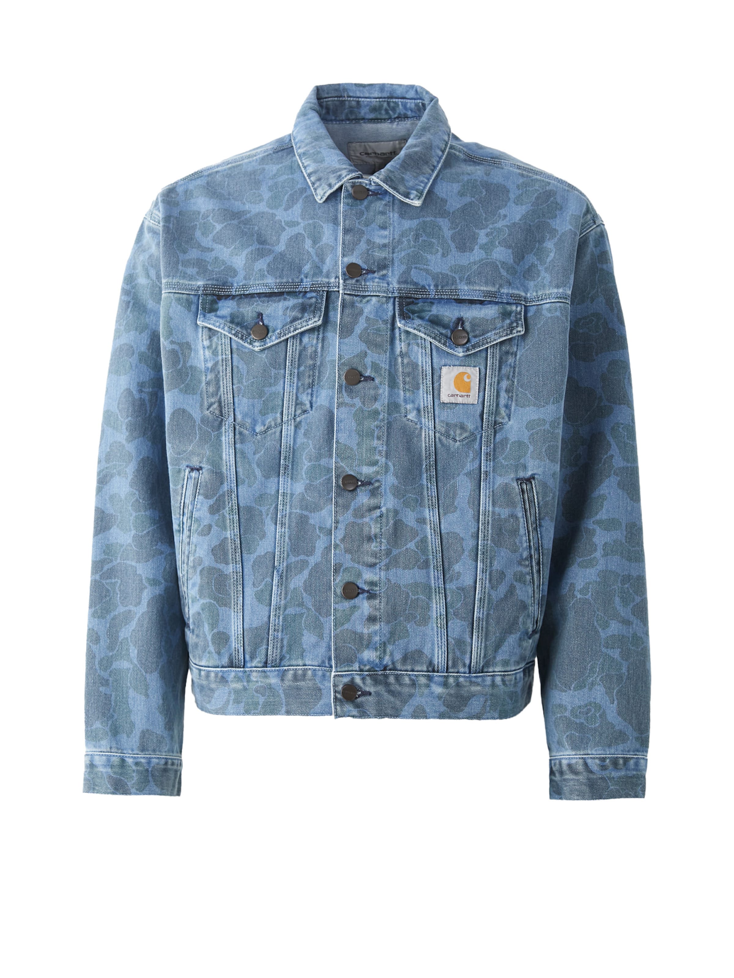 Carhartt WIP Демисезонная куртка 'Helston' в Светло-синий / Антрацитовый, Обзор товара