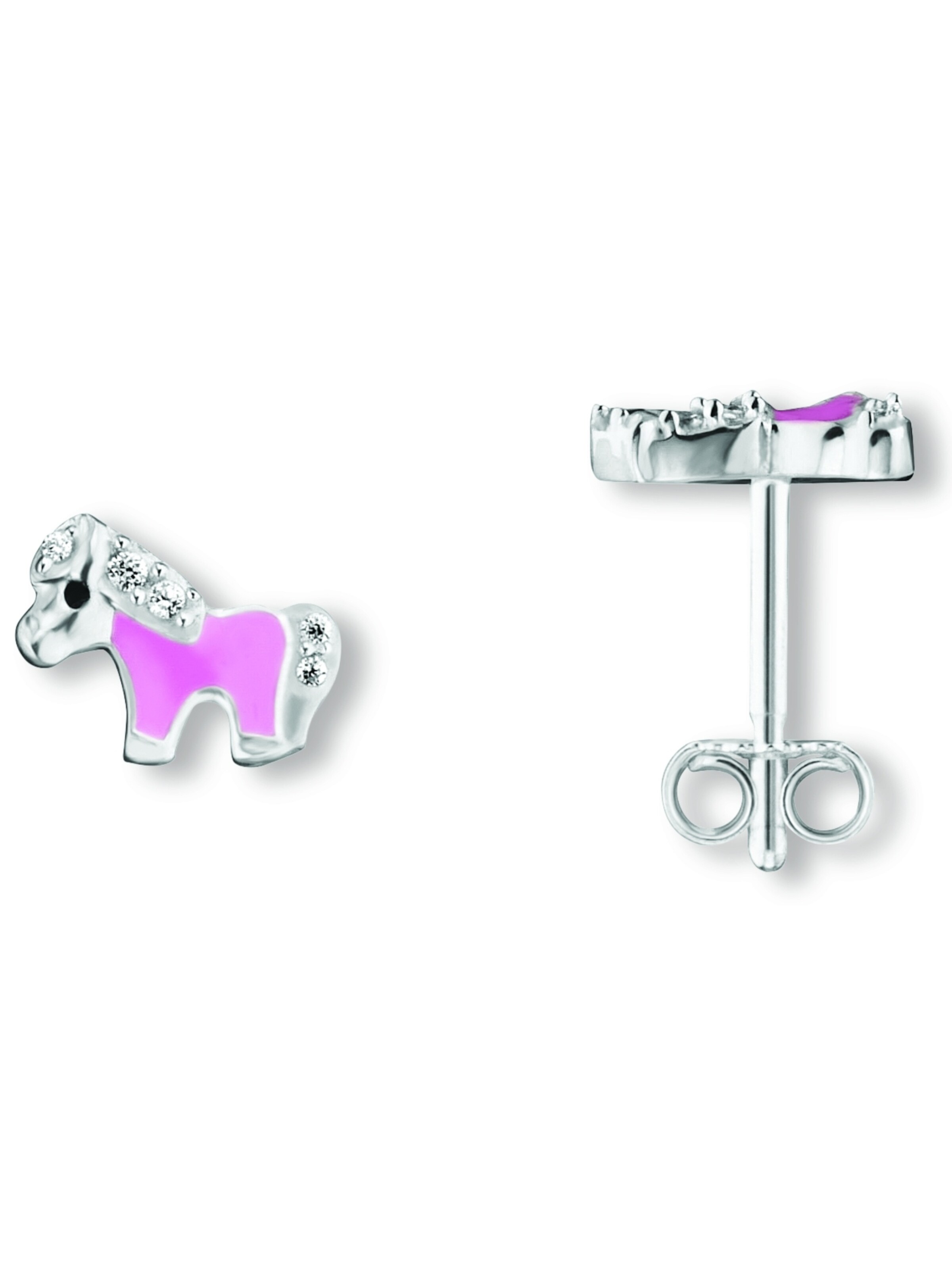 ONE ELEMENT Ohrstecker mit Zirkonia "Ponny" in Silber