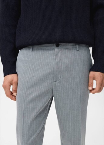 MANGO MAN Slim fit Pleated Pants 'Johan' in Grey
