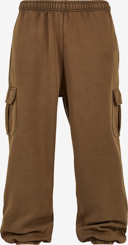Pantalon cargo Urban Classics en marron : devant