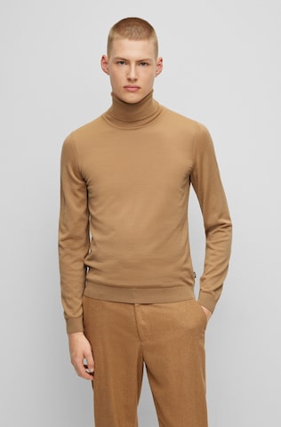 BOSS Sweater 'Musso' in Beige: front