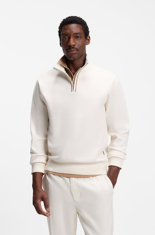 BOSS Sweatshirt ' Sidney ' in White: front