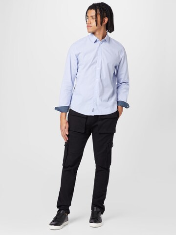 TOM TAILOR Regular fit Button Up Shirt in Blue