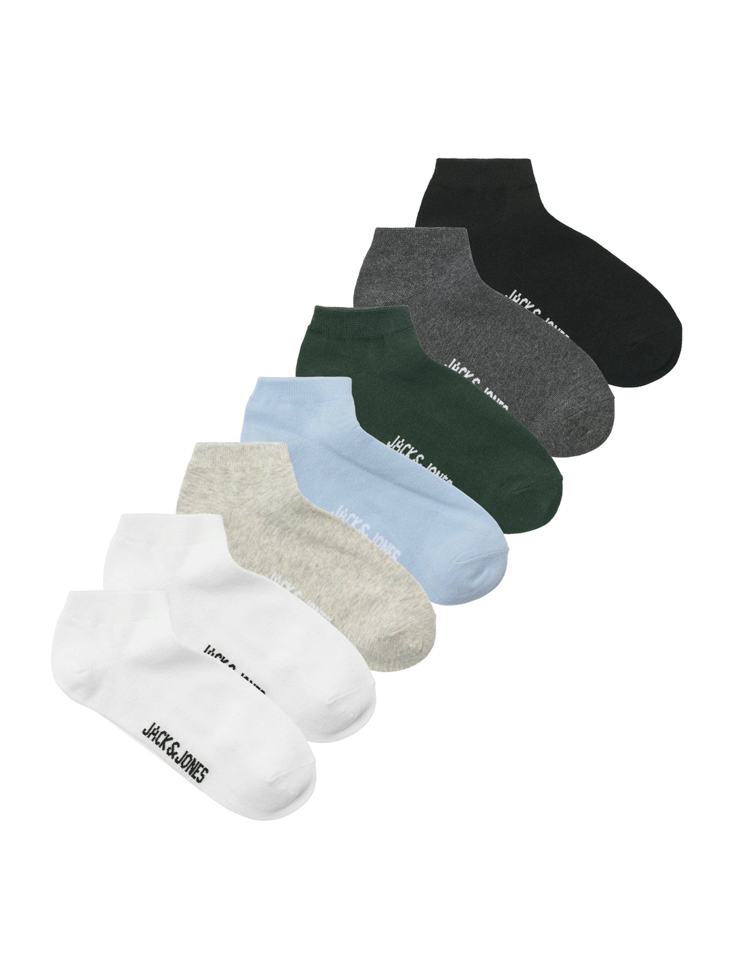 JACK & JONES Calcetines 'JACDELAN' en azul claro / gris oscuro / negro / blanco, Vista del producto