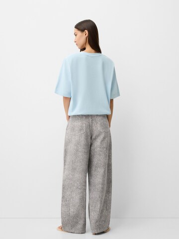 Bershka Wide Leg Jeans in Grau