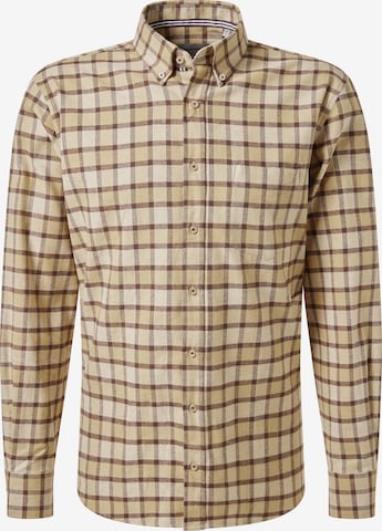 PIERRE CARDIN Regular fit Overhemd in Bruin: voorkant