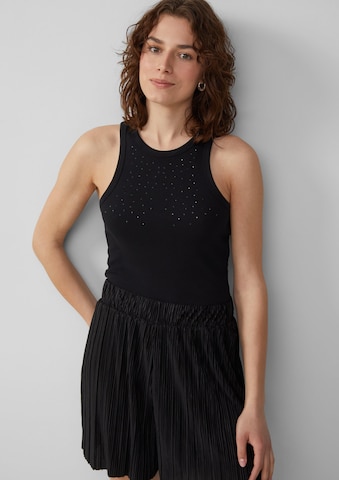 QS Top in Zwart: voorkant
