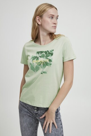 b.young Shirt 'BYSANLA LEAF' in Groen: voorkant