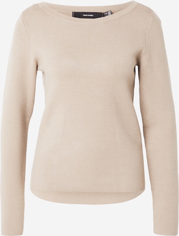 Pull-over 'VMGOLD NEEDLE' VERO MODA en beige : devant
