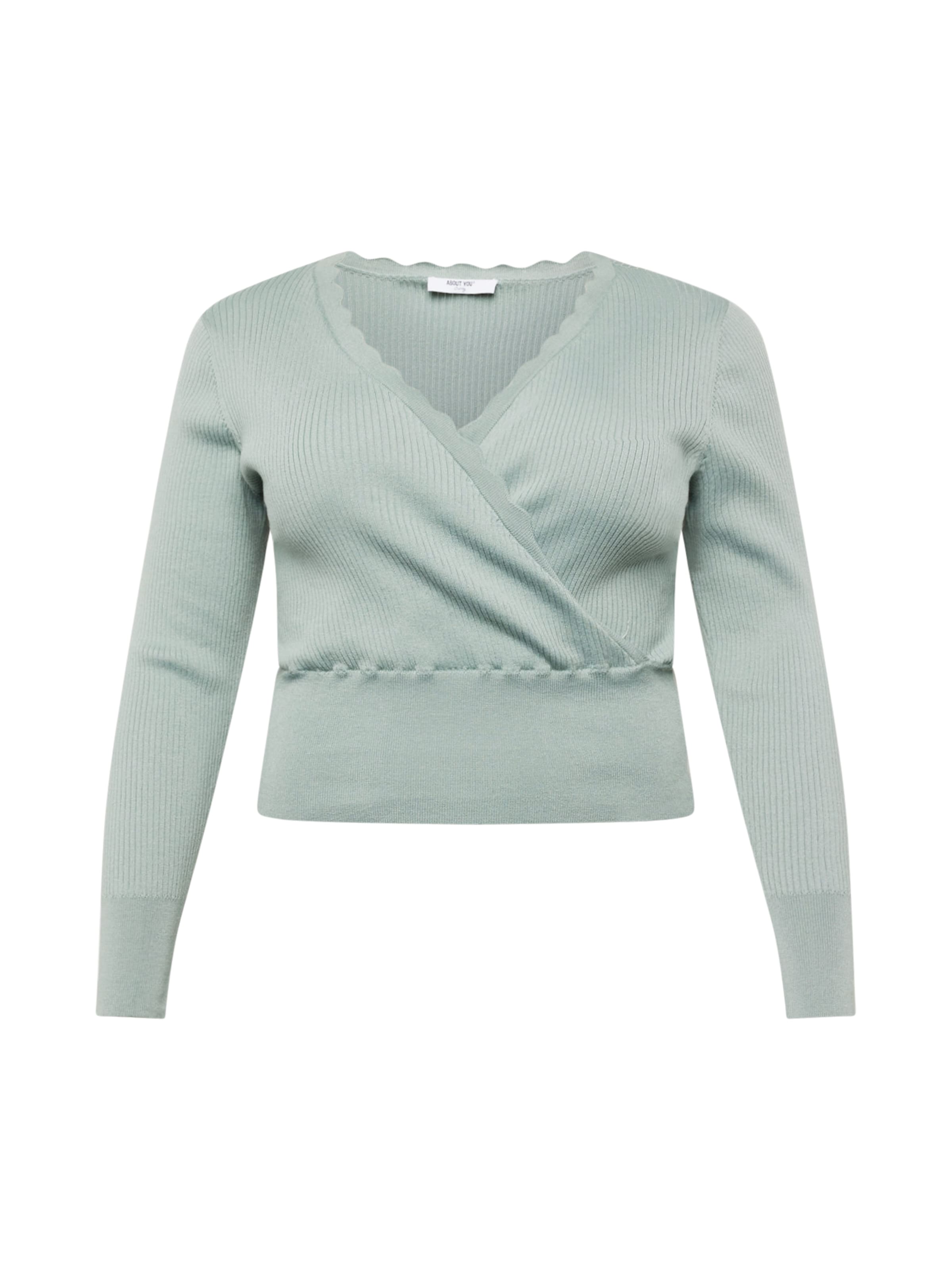 ABOUT YOU Curvy Pullover 'Ida' i grøn: forside