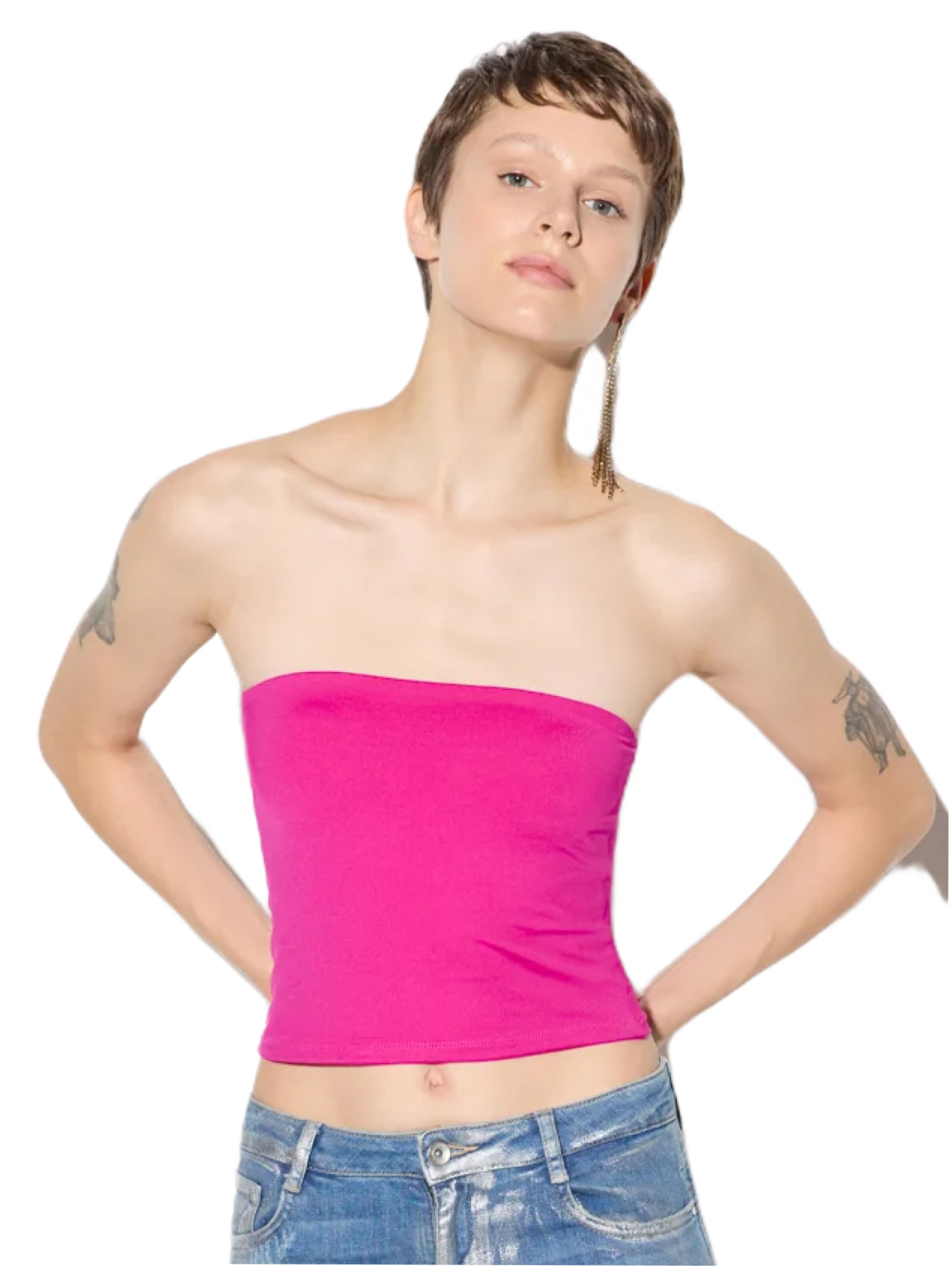 No Matter What Top in Pink: Vorderseite