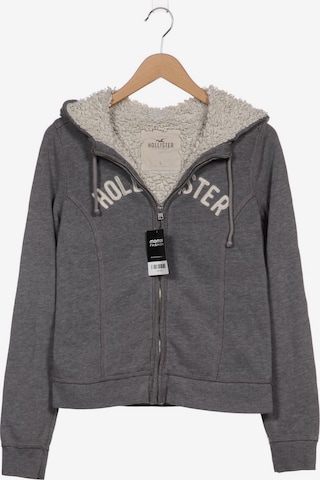 HOLLISTER Sweatshirt & Zip-Up Hoodie in L in Grey: front