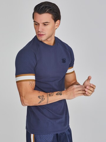 SikSilk T-Shirt in Blau: Vorderseite