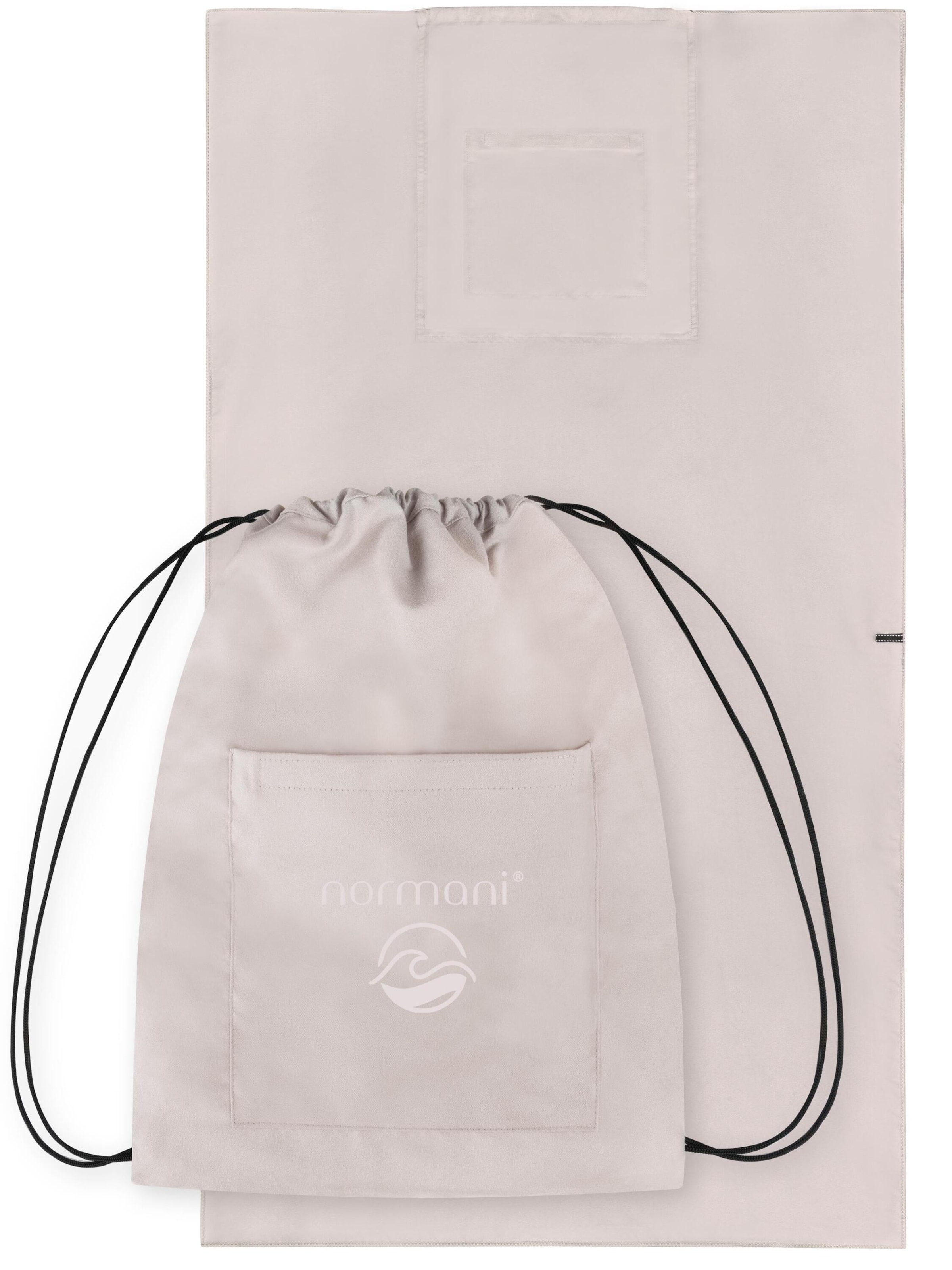 normani Badehandtuch mit Rucksackfunktion in Pink: Vorderseite