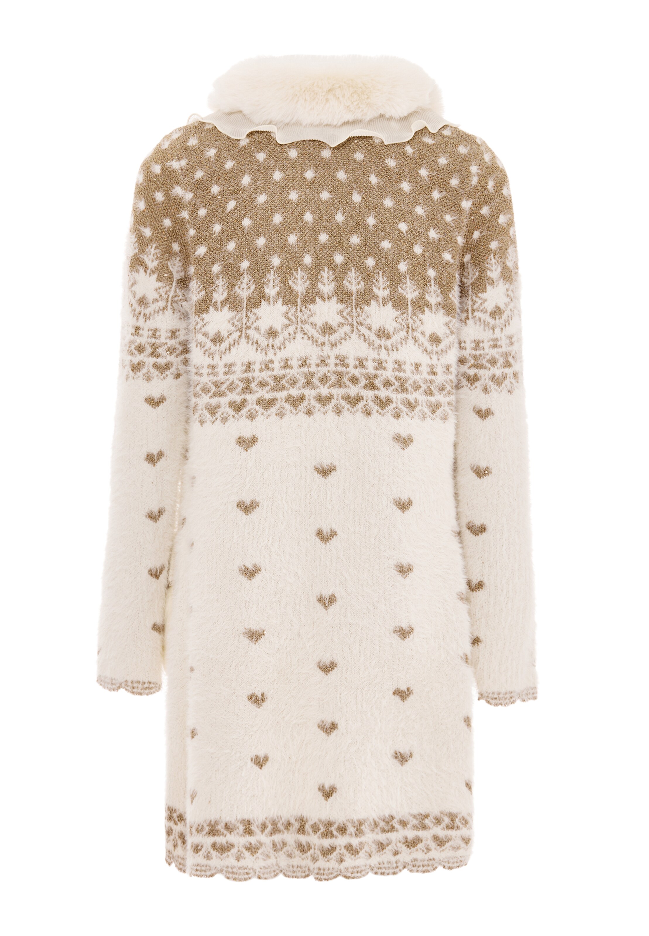 faina Πλεκτή ζακέτα σε λευκό