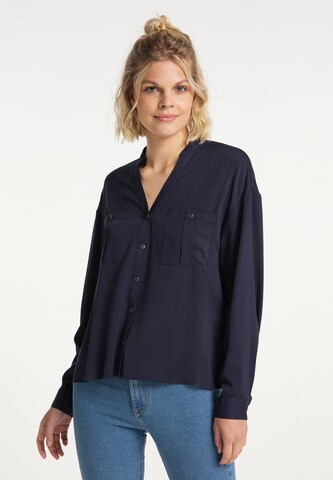 usha BLUE LABEL Bluse in Blau: predná strana