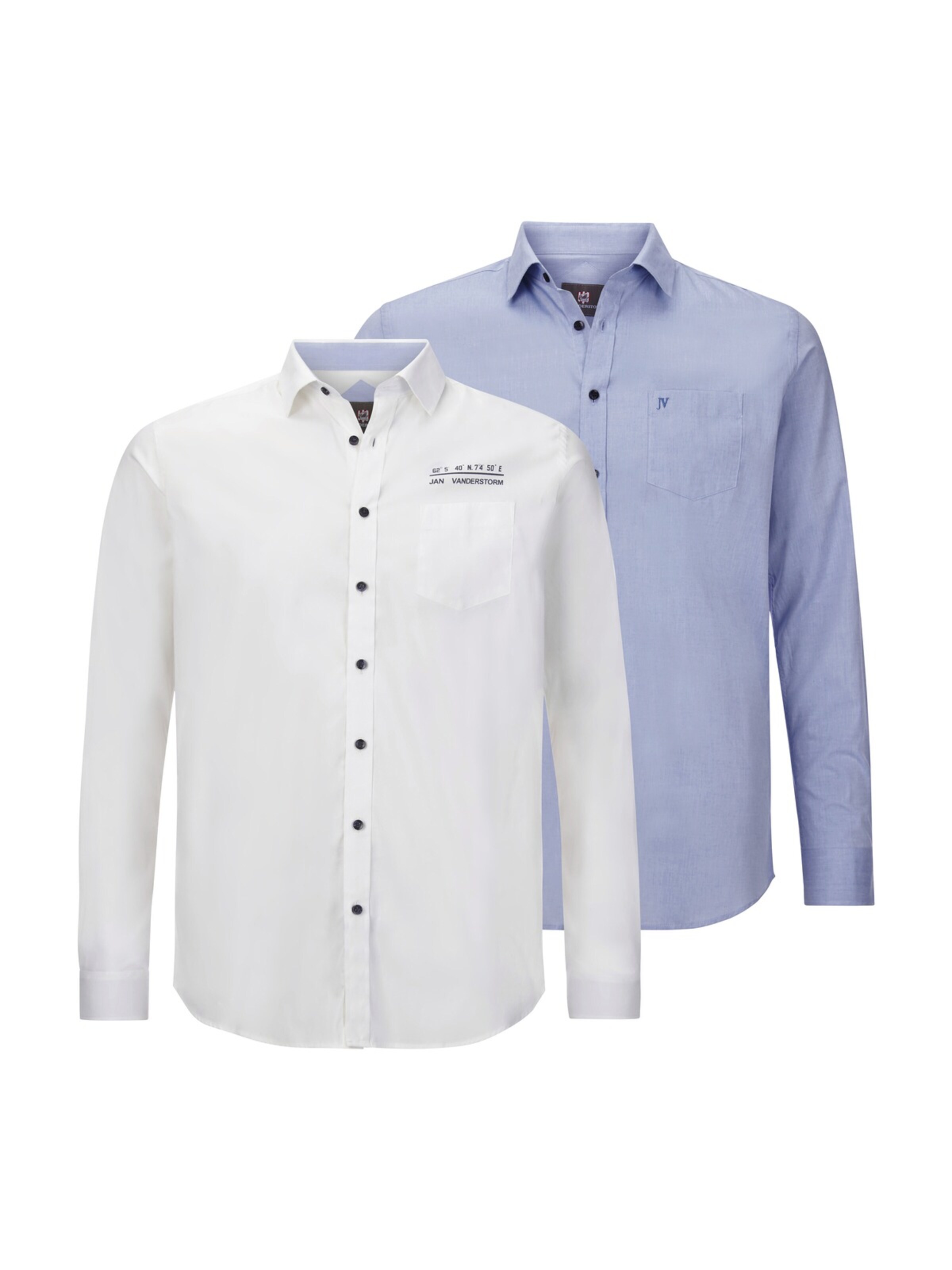Jan Vanderstorm Regular Fit Hemd 'Ulfe' in Blau: Vorderseite