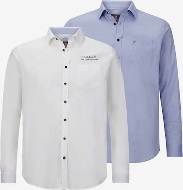 Jan Vanderstorm Button Up Shirt 'Ulfe' in Blue: front